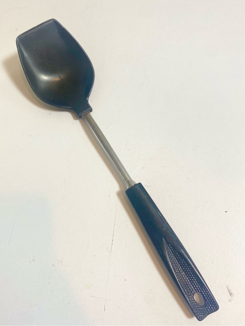 VTG EKCO USA Black Heat Resistant Turner Spatula Plastic Metal Handle Silver
